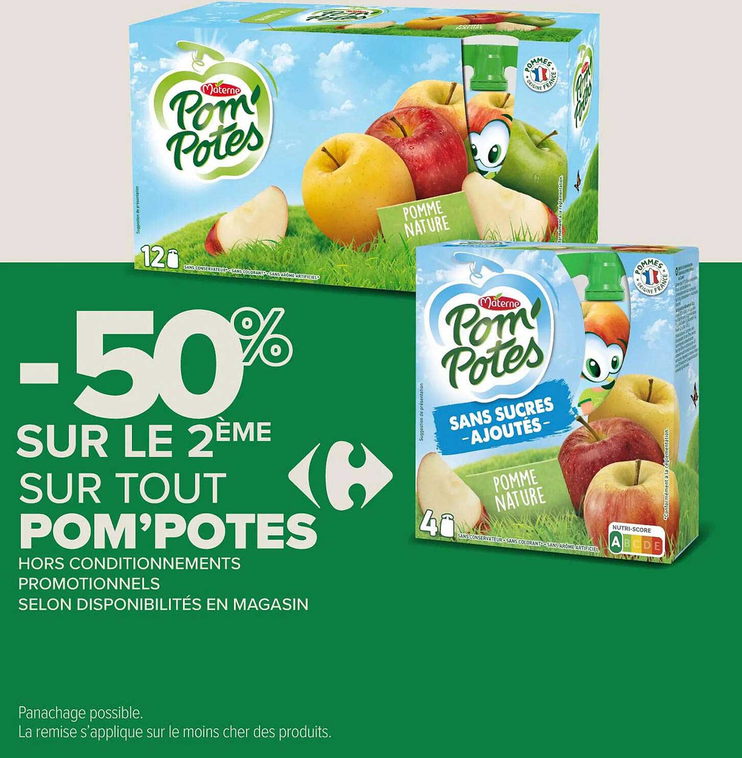 -50% SUR LE 2ÈME SUR TOUT POM'POTES