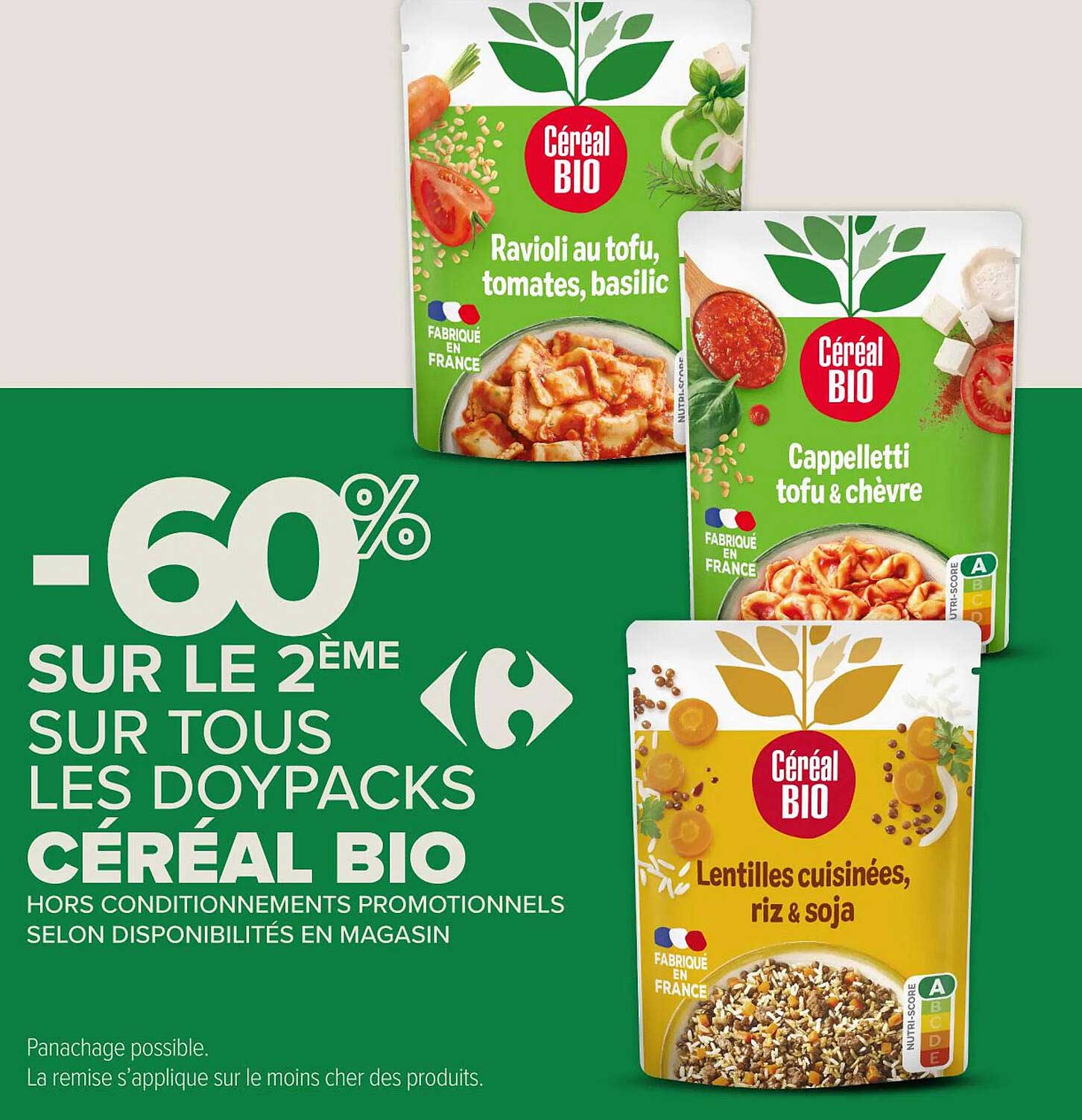 -60% SUR LE 2ᵉ SUR TOUS LES DOYPACKS CÉRÉAL BIO