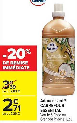 Adoucissant(d) CARREFOUR ESSENTIAL