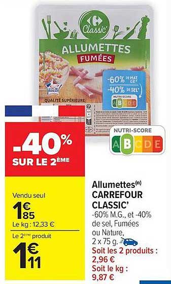 Allumettes CARREFOUR CLASSIC’