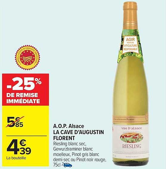 A.O.P. Alsace LA CAVE D’AUGUSTIN FLORENT