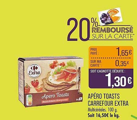 APÉRO TOASTS CARREFOUR EXTRA