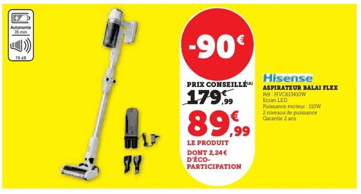Aspirateur balai Flex Hisense