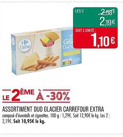 ASSORTIMENT DUO GLACIER CARREFOUR EXTRA