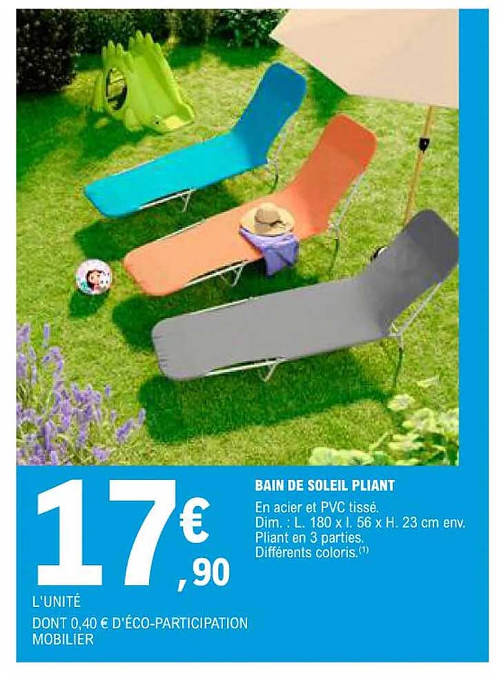 BAIN DE SOLEIL PLIANT