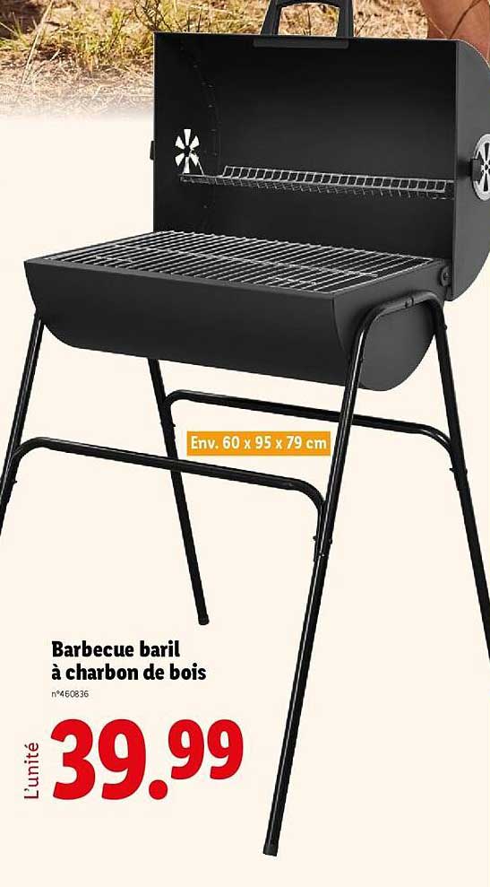 Barbecue baril à charbon de bois