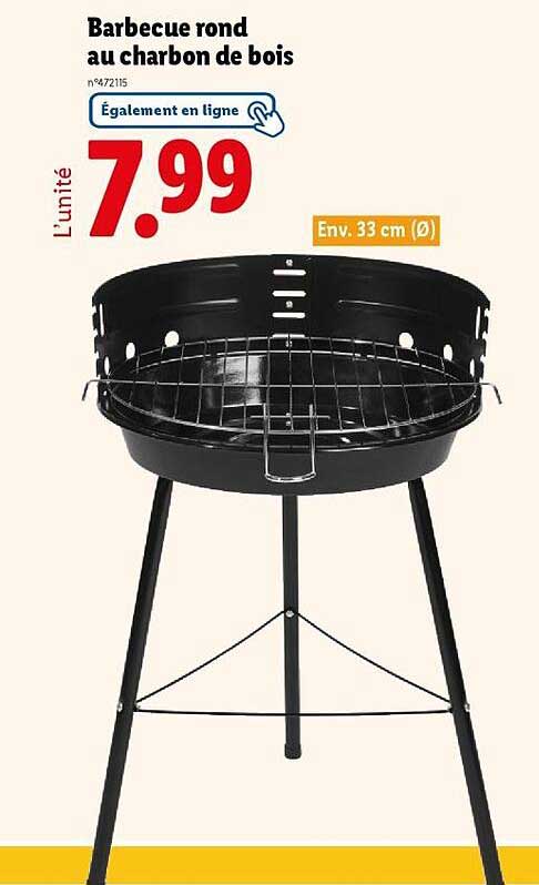 Barbecue rond au charbon de bois