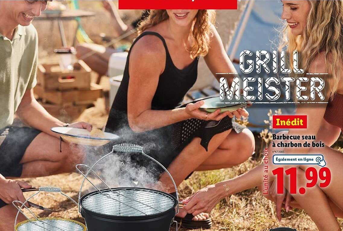 Barbecue seau à charbon de bois