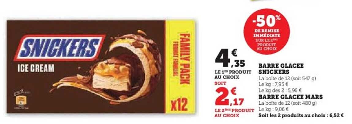 BARRE GLACEE SNICKERS