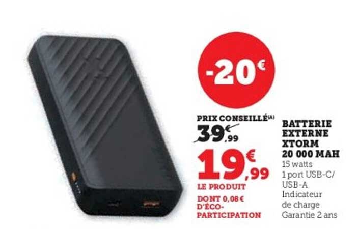 Batterie Externe Xtorm 20 000 mAh