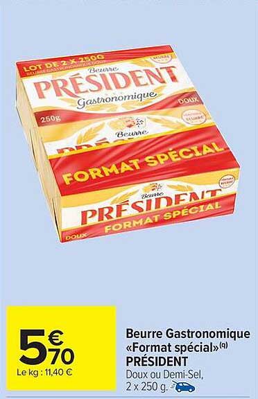 Beurre Gastronomique «Format spécial»(c) PRÉSIDENT
