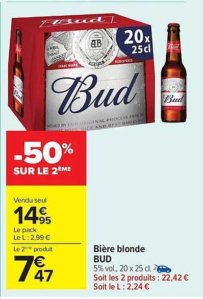 Bière blonde BUD