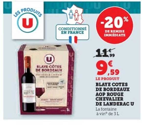 BLAYE COTES DE BORDEAUX AOP ROUGE CHEVALIER DE LANDERAC U