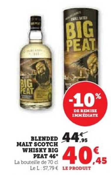 BLENDED MALT SCOTCH WHISKY BIG PEAT 46°