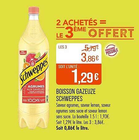 BOISSON GAZEUE SCHWEPPES