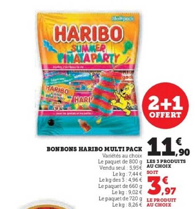 BONBONS HARIBO MULTI PACK