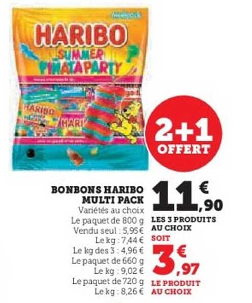 BONBONS HARIBO MULTI PACK