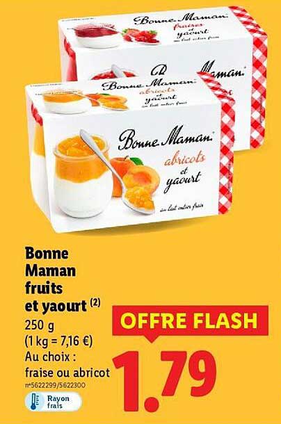 Bonne Maman fruits et yaourt
