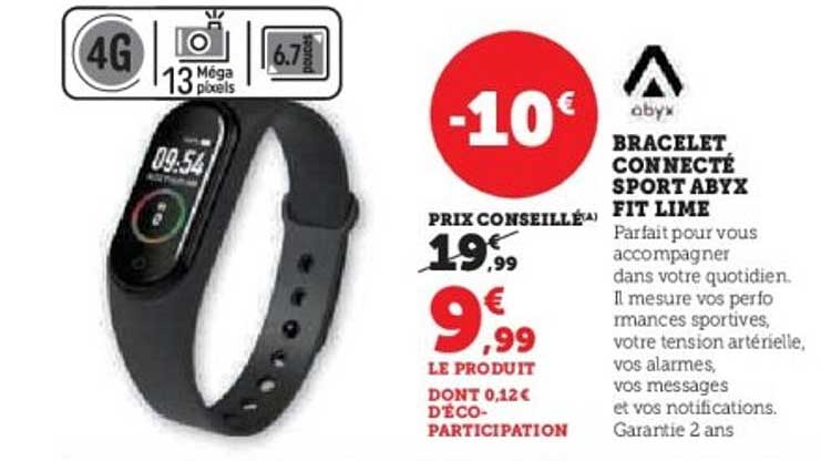 BRACELET CONNECTÉ SPORT ABYX FIT LIME
