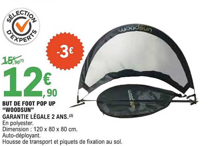 BUT DE FOOT POP UP "WOODSUN"