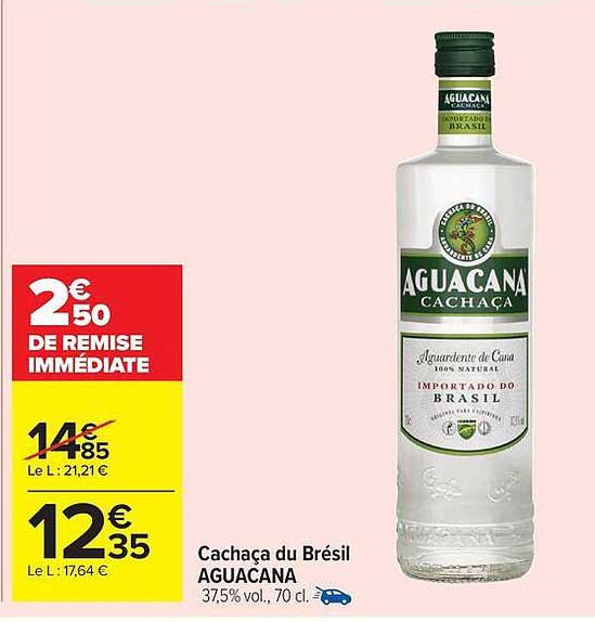 Cachaça du Brésil AGUACANA