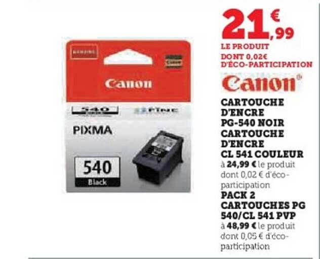 CARTOUCHE D'ENCRE PG-540 NOIR