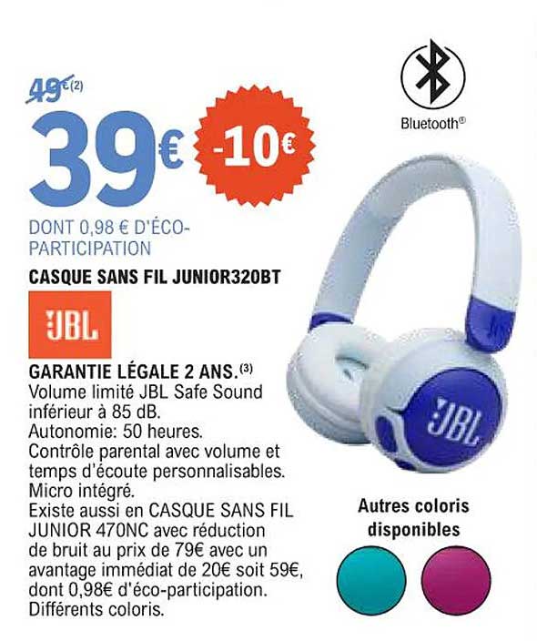 CASQUE SANS FIL JUNIOR320BT