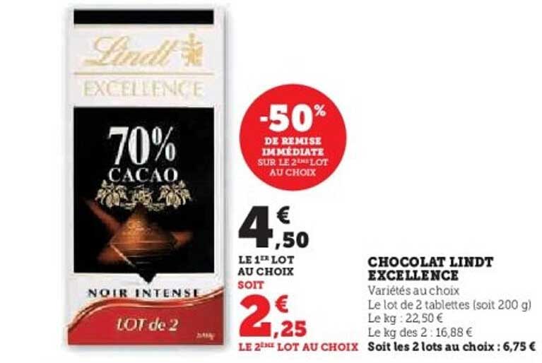 CHOCOLAT LINDT EXCELLENCE