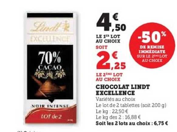 CHOCOLAT LINDT EXCELLENCE