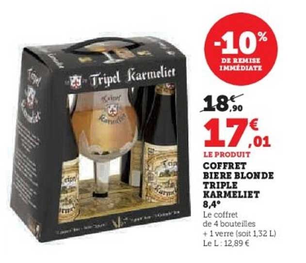 COFFRET BIERE BLONDE TRIPLE KARMELIET 8,4°