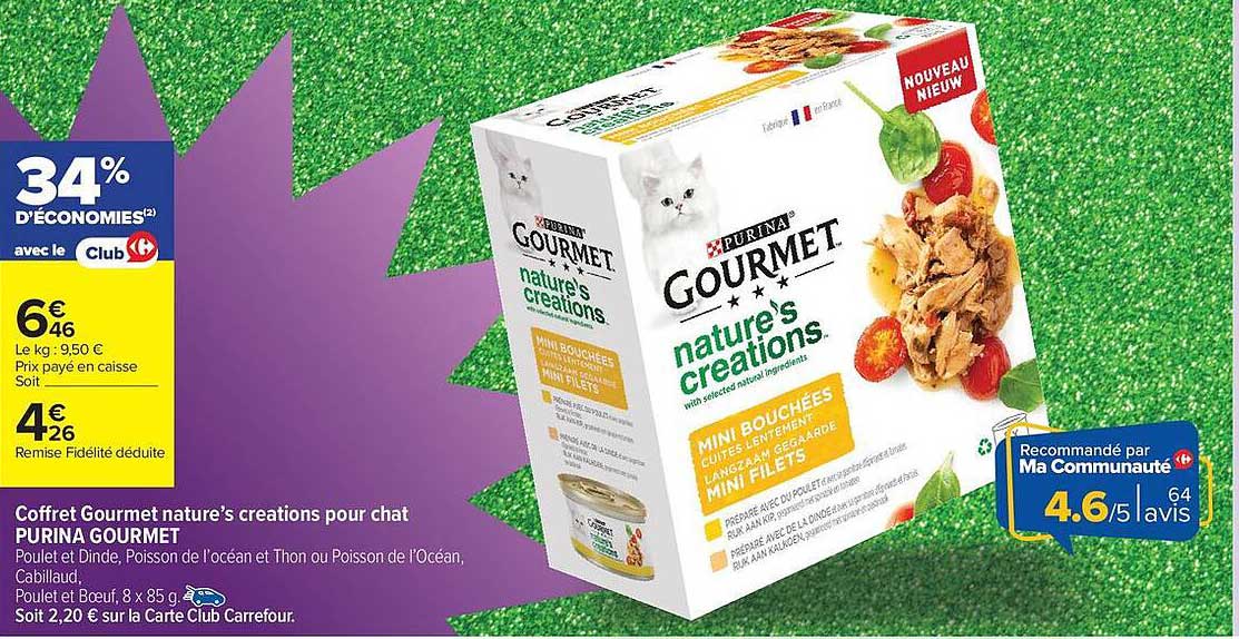 Coffret Gourmet nature's creations pour chat PURINA GOURMET