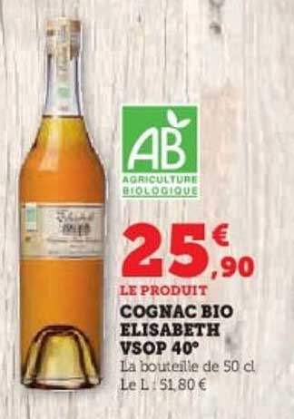 COGNAC BIO ELISABETH VSOP 40°