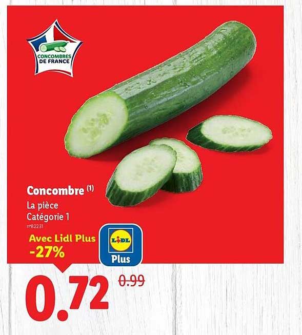 Concombre (1) La pièce Catégorie 1