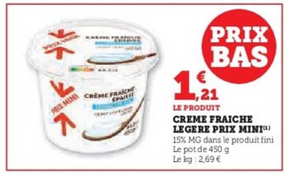 CREME FRAICHE LEGER PRIX MINI