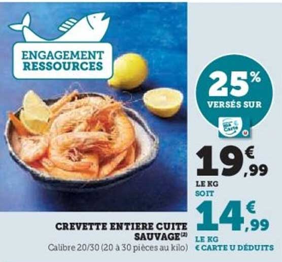 CREVETTE ENTIÈRE CUITE SAUVAGE