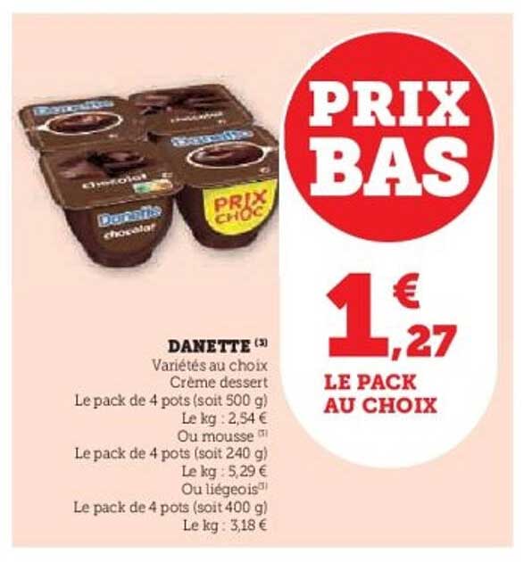 DANETTE (3) Variétés au choix