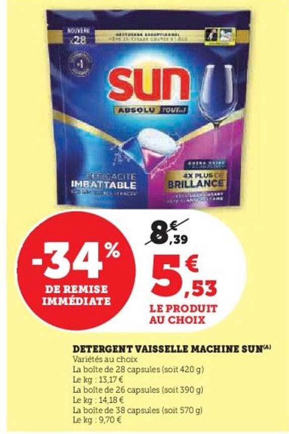 DETERGENT VAISSELLE MACHINE SUN