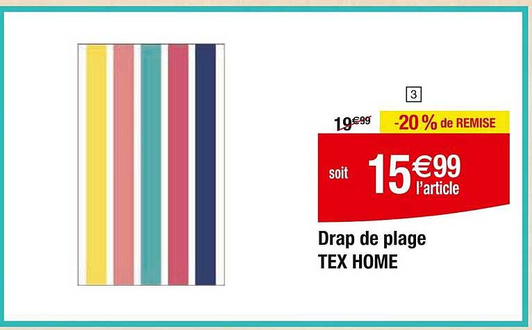 Drap de plage TEX HOME