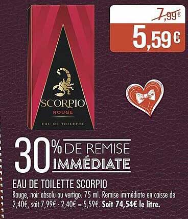 Eau de Toilette Scorpio - 30% de remise immédiate
