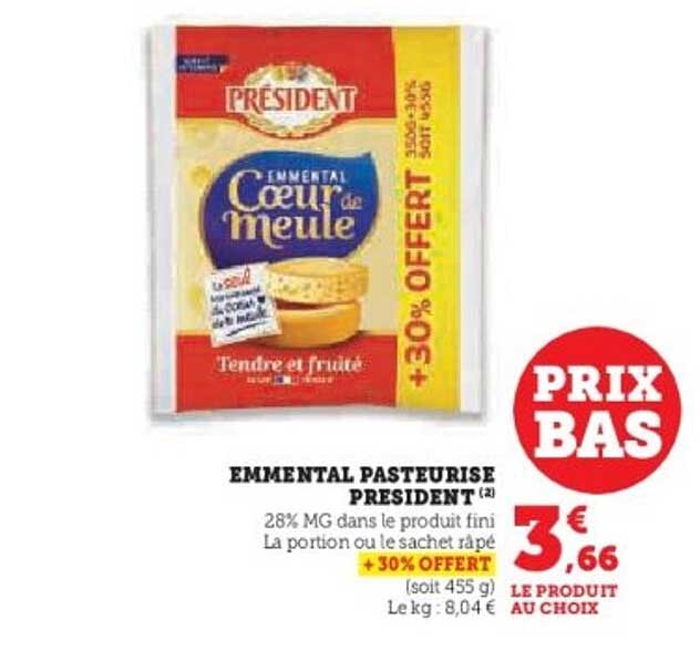 EMMENTAL PASTEURISÉ PRESIDENT
