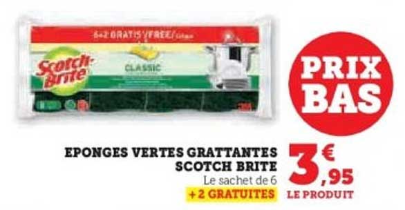 ÉPONGES VERTES GRATTANTES SCOTCH BRITE
