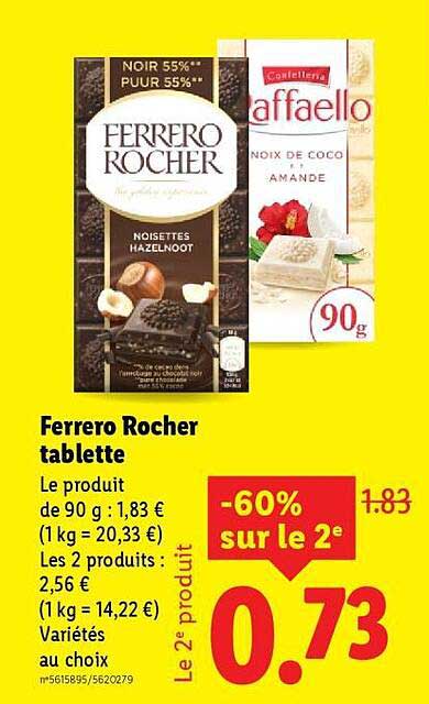 Ferrero Rocher tablette