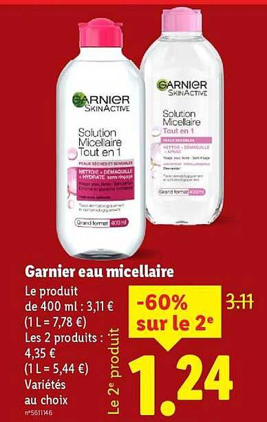 Garnier eau micellaire