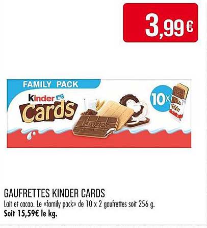 Gaufrettes Kinder Cards