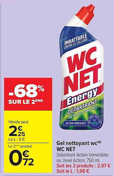 Gel nettoyant wc(d) WC NET