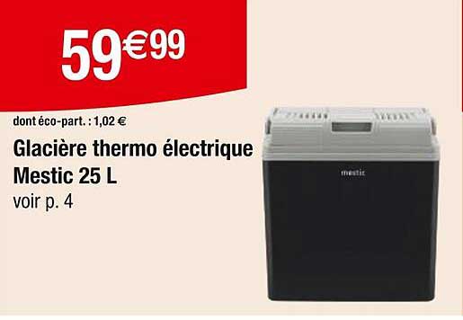Glacière thermo électrique Mestic 25 L