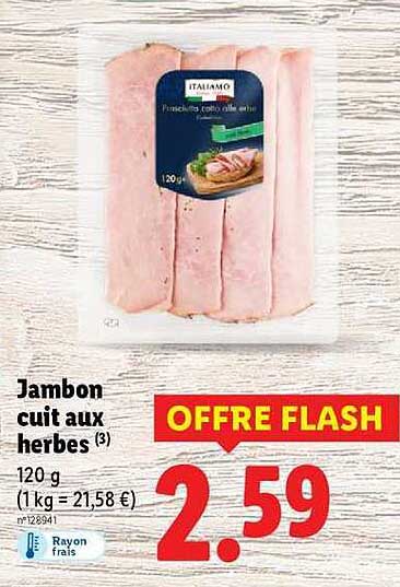 Jambon cuit aux herbes