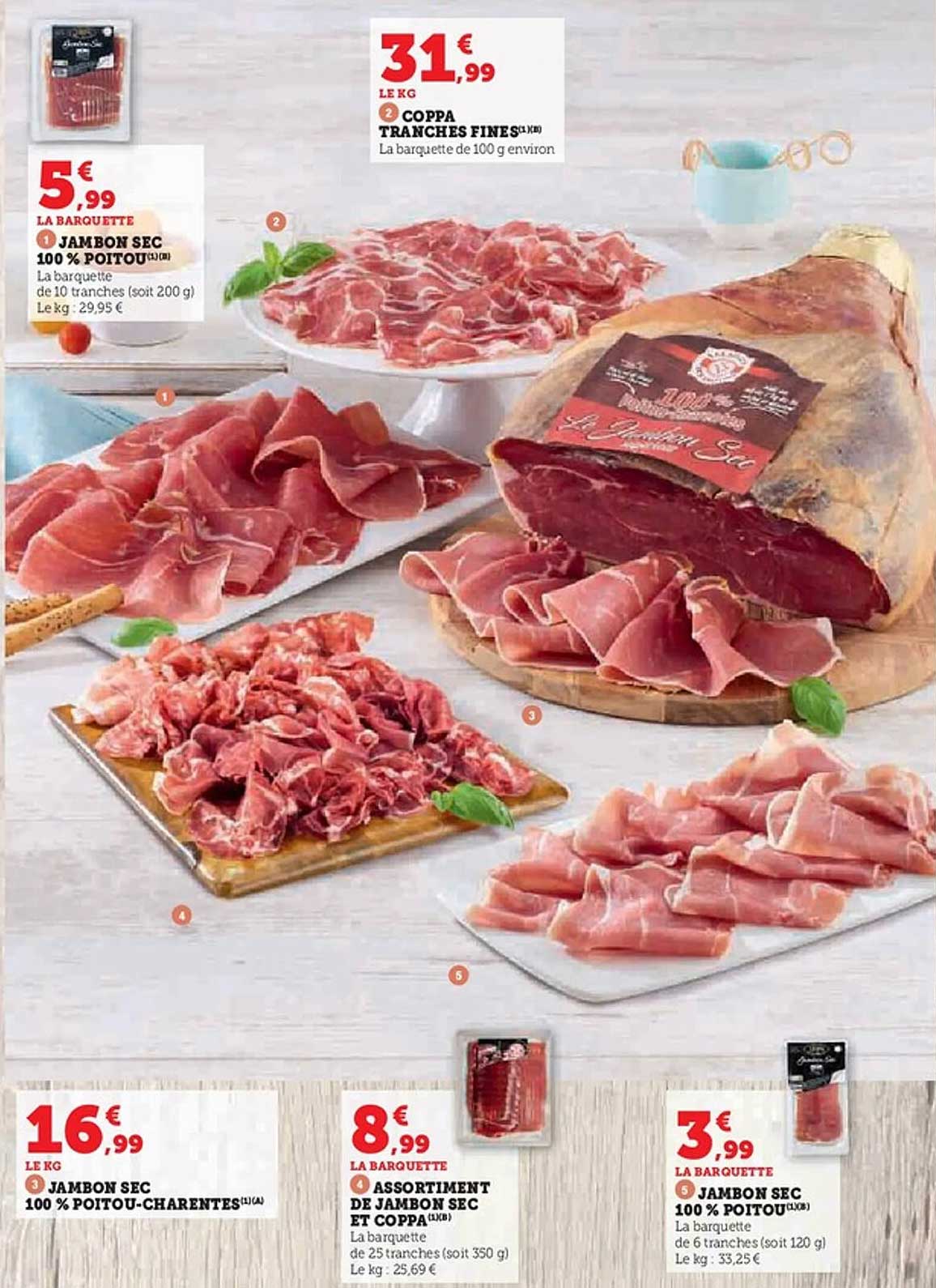 JAMBON SEC 100 % POITOU-CHARENTES