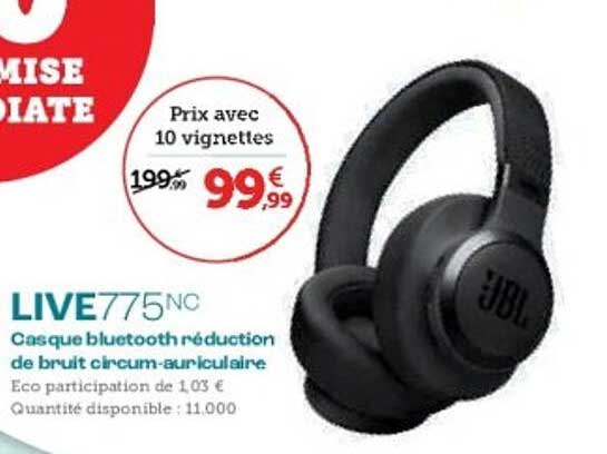 JBL LIVE775NC Casque bluetooth réduction de bruit circum-auriculaire