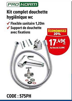 Kit complet douchette hygiénique wc